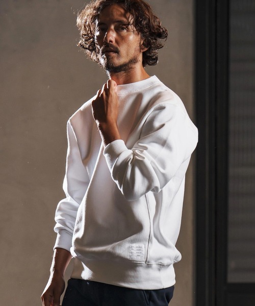 wjk reluxe(ダブルジェーケーリラックス)の「msw1716-dense knit sweat pullover トレーナー(WR25W-24)(スウェット・メンズ・ホワイト/ネイビー/ブラック・XL/L/M/S)」の5枚目の写真