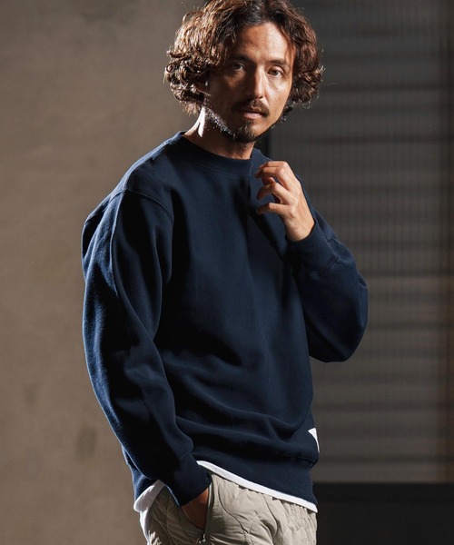 wjk reluxe(ダブルジェーケーリラックス)の「msw1716-dense knit sweat pullover トレーナー(WR25W-24)(スウェット・メンズ・ホワイト/ネイビー/ブラック・XL/L/M/S)」の11枚目の写真