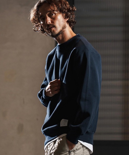 wjk reluxe(ダブルジェーケーリラックス)の「msw1716-dense knit sweat pullover トレーナー(WR25W-24)(スウェット・メンズ・ホワイト/ネイビー/ブラック・XL/L/M/S)」の12枚目の写真