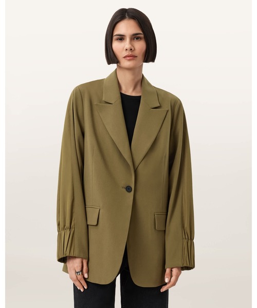 ALLSAINTS(オールセインツ)の「ALASSETT SINGLE BREASTED BLAZER | ALASSETT シングル ブレスト ブレザー(テーラードジャケット・レディース・グリーン系その他・6/8/10/4)」の1枚目の写真