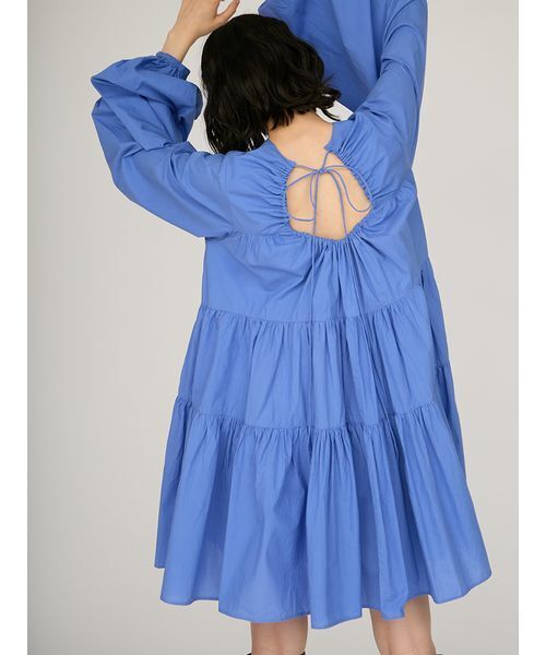 emmi（エミ）の「キャンブリックティアードワンピース（ワンピース・レディース・ブルー/ブラック・F）」の5枚目の写真