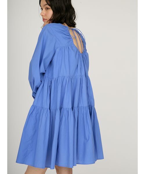 emmi（エミ）の「キャンブリックティアードワンピース（ワンピース・レディース・ブルー/ブラック・F）」の6枚目の写真
