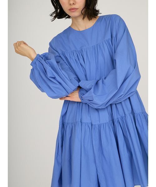 emmi（エミ）の「キャンブリックティアードワンピース（ワンピース・レディース・ブルー/ブラック・F）」の8枚目の写真