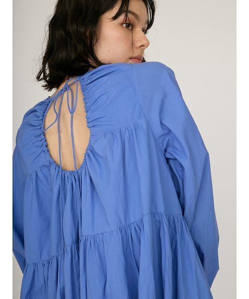 emmi（エミ）の「キャンブリックティアードワンピース（ワンピース・レディース・ブルー/ブラック・F）」の11枚目の写真