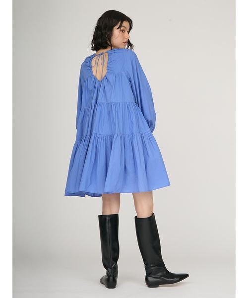 emmi（エミ）の「キャンブリックティアードワンピース（ワンピース・レディース・ブルー/ブラック・F）」の16枚目の写真