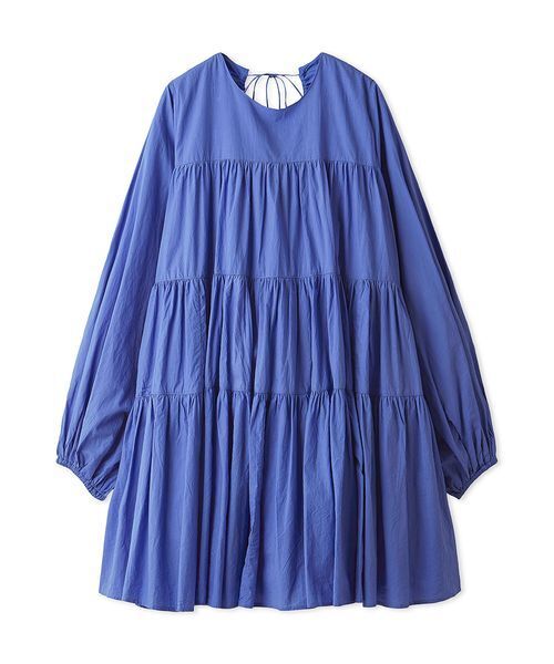 emmi（エミ）の「キャンブリックティアードワンピース（ワンピース・レディース・ブルー/ブラック・F）」の20枚目の写真