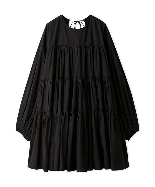 emmi（エミ）の「キャンブリックティアードワンピース（ワンピース・レディース・ブルー/ブラック・F）」の21枚目の写真