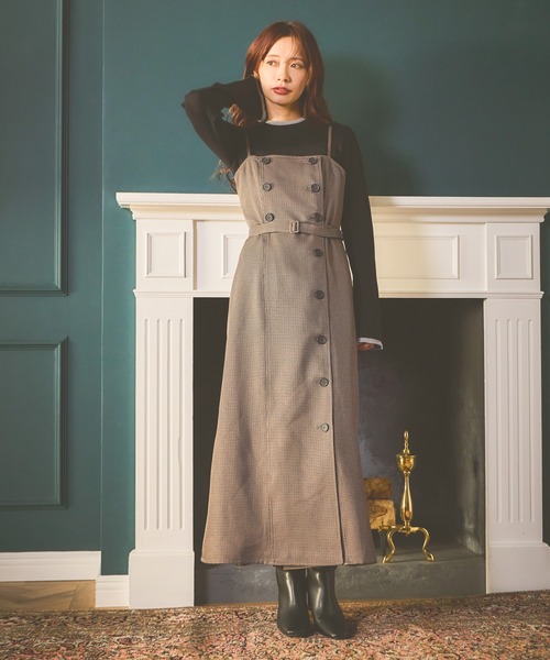 トレンチライクキャミワンピース 583343（ワンピース）｜mysty woman