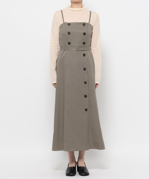 mysty woman（ミスティウーマン）の「トレンチライクキャミワンピース 　583343（ワンピース・レディース・モカ/グレイッシュベージュ/ベージュ・FREE）」の8枚目の写真