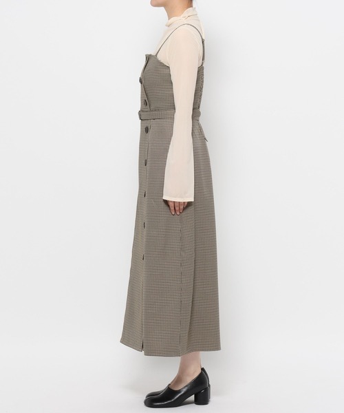 mysty woman（ミスティウーマン）の「トレンチライクキャミワンピース 　583343（ワンピース・レディース・モカ/グレイッシュベージュ/ベージュ・FREE）」の9枚目の写真