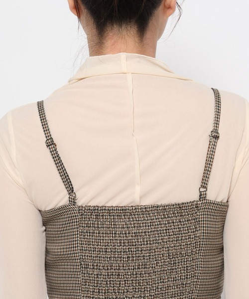 mysty woman（ミスティウーマン）の「トレンチライクキャミワンピース 　583343（ワンピース・レディース・モカ/グレイッシュベージュ/ベージュ・FREE）」の14枚目の写真