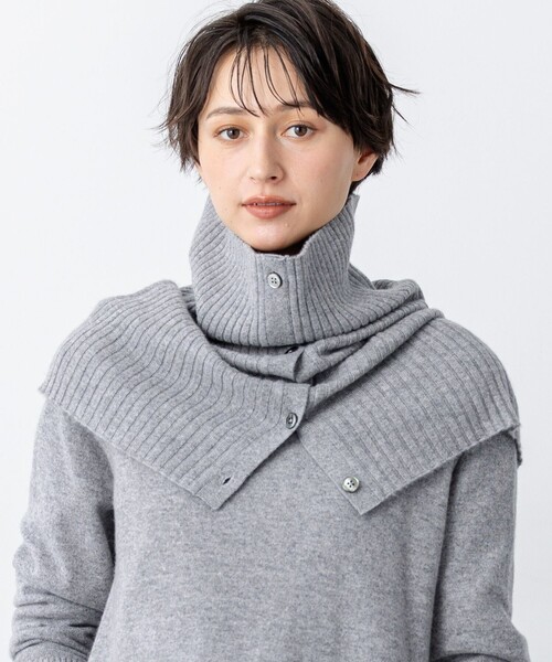 見上愛さん着用/洗える】ピュアカシミヤ 2WAY スヌード（ネック