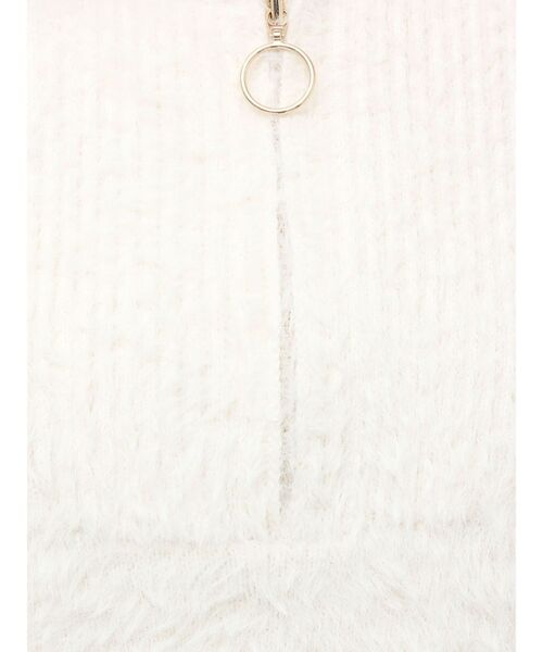 MERCURYDUO（マーキュリーデュオ）の「ミニシャギーハーフジップニット（ニット/セーター・レディース・グレー/アイボリー/ベビーピンク/ライトブルー・FREE）」の9枚目の写真