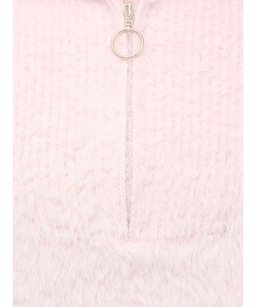 MERCURYDUO（マーキュリーデュオ）の「ミニシャギーハーフジップニット（ニット/セーター・レディース・グレー/アイボリー/ベビーピンク/ライトブルー・FREE）」の11枚目の写真