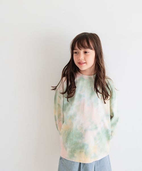 BAYFLOW（ベイフロー）の「[毎年大人気!!]タイダイロンT(KIDS)（Tシャツ/カットソー・キッズ・ブルー/グリーン/イエロー・110cm/120cm/130cm/140cm/150cm）」の5枚目の写真