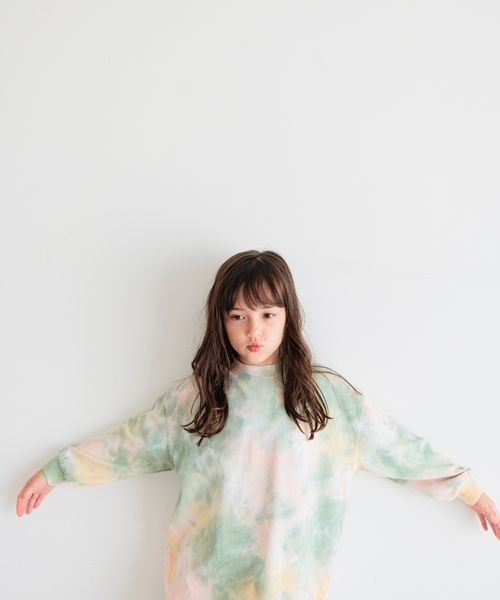 BAYFLOW（ベイフロー）の「[毎年大人気!!]タイダイロンT(KIDS)（Tシャツ/カットソー・キッズ・ブルー/グリーン/イエロー・110cm/120cm/130cm/140cm/150cm）」の6枚目の写真