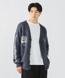 BEAMS HEART | スカル シャギータッチ カーディガン【ユニセックス】(カーディガン/ボレロ)