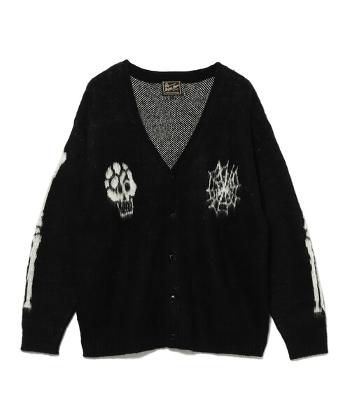 BEAMS HEART(ビームスハート)の「スカル シャギータッチ カーディガン【ユニセックス】(カーディガン/ボレロ・メンズ・ブルー/ブラック・SMALL/LARGE/MEDIUM)」の12枚目の写真