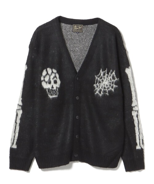 BEAMS HEART(ビームスハート)の「スカル シャギータッチ カーディガン【ユニセックス】(カーディガン/ボレロ・メンズ・ブルー/ブラック・SMALL/LARGE/MEDIUM)」の14枚目の写真