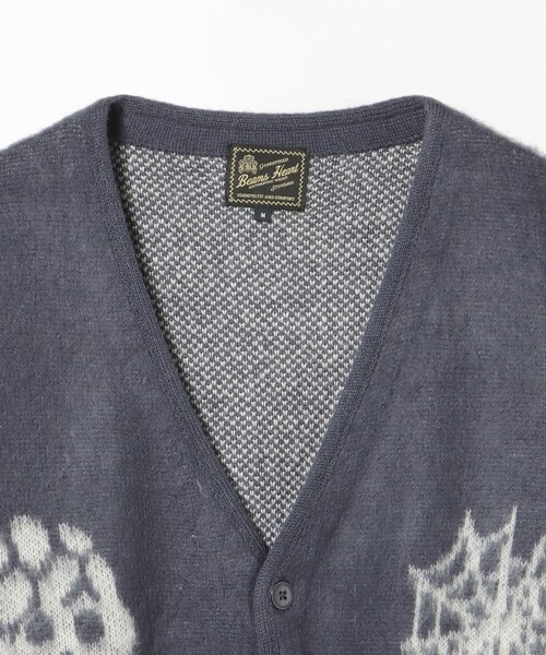 BEAMS HEART(ビームスハート)の「スカル シャギータッチ カーディガン【ユニセックス】(カーディガン/ボレロ・メンズ・ブルー/ブラック・SMALL/LARGE/MEDIUM)」の18枚目の写真