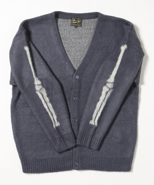 BEAMS HEART(ビームスハート)の「スカル シャギータッチ カーディガン【ユニセックス】(カーディガン/ボレロ・メンズ・ブルー/ブラック・SMALL/LARGE/MEDIUM)」の19枚目の写真
