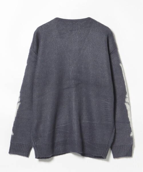 BEAMS HEART(ビームスハート)の「スカル シャギータッチ カーディガン【ユニセックス】(カーディガン/ボレロ・メンズ・ブルー/ブラック・SMALL/LARGE/MEDIUM)」の21枚目の写真
