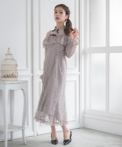 美品ロジータワンピース３点セット ロジータ ROJITA セパレートケープワンピース （ブラック