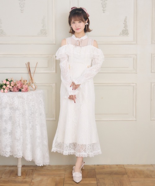 匿名発送　美品　エスカーダ　フラワーレース切り替えワンピース　サイズ40 匿名発送 美品 エスカーダ フラワーレース切り替えワンピース
