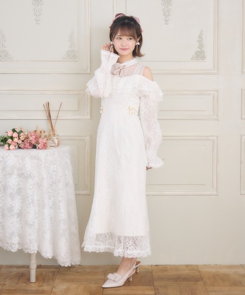 ROJITA（ロジータ）ワンピース ロジータ ROJITA ハートドットレースアップワンピース