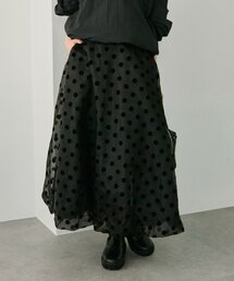 【nochi】超美品 Chaos ドットスカート 黒 38 nochi】超美品 Chaos ドットスカート 黒 38 Chaos｜カオスの