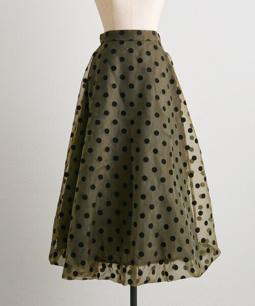 ear PAPILLONNER（イアパピヨネ）の「ドットシアースカート【SUM1 STYLE(スミスタイル)】（スカート・レディース・カーキ/ブラック・FREE）」の17枚目の写真