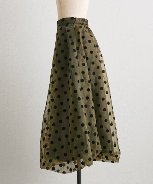 ear PAPILLONNER（イアパピヨネ）の「ドットシアースカート【SUM1 STYLE(スミスタイル)】（スカート・レディース・カーキ/ブラック・FREE）」の18枚目の写真