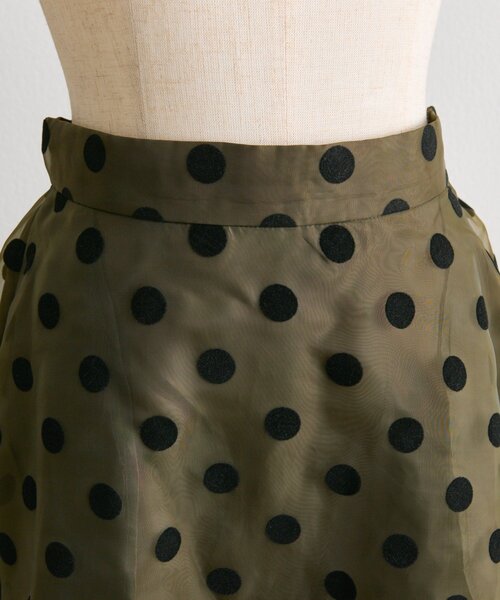 ear PAPILLONNER（イアパピヨネ）の「ドットシアースカート【SUM1 STYLE(スミスタイル)】（スカート・レディース・カーキ/ブラック・FREE）」の20枚目の写真