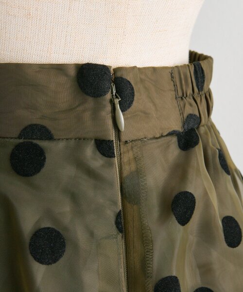 ear PAPILLONNER（イアパピヨネ）の「ドットシアースカート【SUM1 STYLE(スミスタイル)】（スカート・レディース・カーキ/ブラック・FREE）」の21枚目の写真