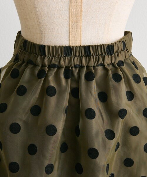 ear PAPILLONNER（イアパピヨネ）の「ドットシアースカート【SUM1 STYLE(スミスタイル)】（スカート・レディース・カーキ/ブラック・FREE）」の22枚目の写真