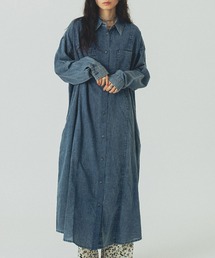 ROSE BUD | 【WEB・一部店舗限定】DENIM LIKE SHIRT DRESS(ワンピース)