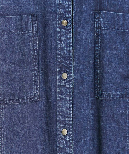 ROSE BUD（ローズバッド）の「【WEB・一部店舗限定】DENIM LIKE SHIRT DRESS（ワンピース・レディース・ブルー/ネイビー・ONE SIZE）」の10枚目の写真