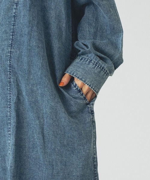 ROSE BUD（ローズバッド）の「【WEB・一部店舗限定】DENIM LIKE SHIRT DRESS（ワンピース・レディース・ブルー/ネイビー・ONE SIZE）」の17枚目の写真