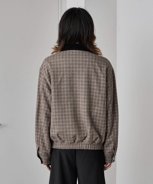 Theater code(シアターコード)の「Gingham Check Double-Zip Blouson / ギンガムチェック ダブルジップブルゾン 秋 秋服メンズ 2026年秋冬 冬服(ブルゾン・メンズ・ブラウン・M/L)」の2枚目の写真