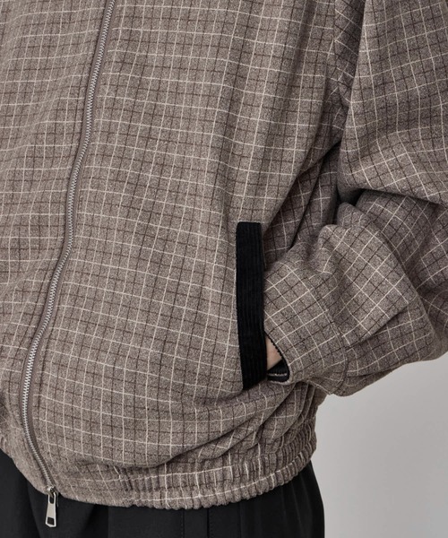 Theater code(シアターコード)の「Gingham Check Double-Zip Blouson / ギンガムチェック ダブルジップブルゾン 秋 秋服メンズ 2026年秋冬 冬服(ブルゾン・メンズ・ブラウン・M/L)」の5枚目の写真