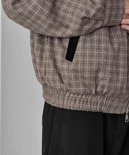 Theater code(シアターコード)の「Gingham Check Double-Zip Blouson / ギンガムチェック ダブルジップブルゾン 秋 秋服メンズ 2026年秋冬 冬服(ブルゾン・メンズ・ブラウン・M/L)」の6枚目の写真