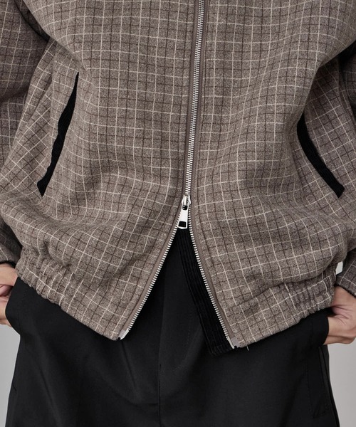 極美品　MAISON KITSUNÉ ギンガムチェック ブルゾン 極美品 MAISON KITSUNÉ ギンガムチェック ブルゾン