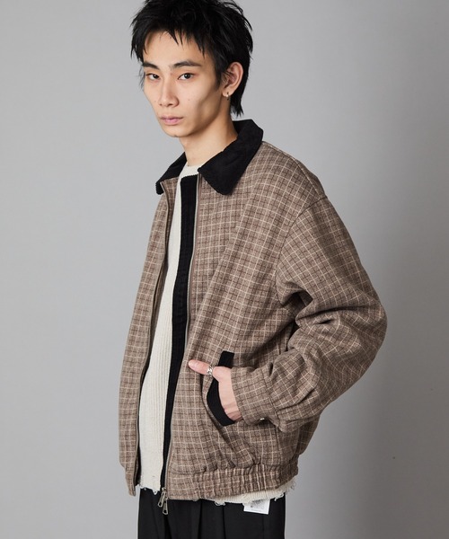 Theater code(シアターコード)の「Gingham Check Double-Zip Blouson / ギンガムチェック ダブルジップブルゾン 秋 秋服メンズ 2026年秋冬 冬服(ブルゾン・メンズ・ブラウン・M/L)」の17枚目の写真