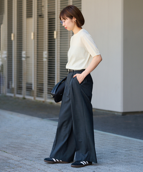 FRAMeWORK（フレームワーク）の「イタリアヤーン basicハーフスリーブプルオーバー（ニット/セーター・レディース・レッド/ブラウン/ネイビー/ホワイト・FREE）」の6枚目の写真