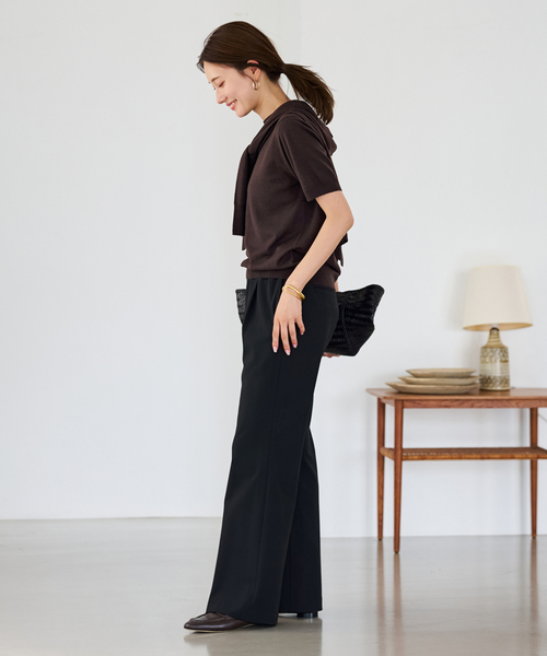 FRAMeWORK（フレームワーク）の「イタリアヤーン basicハーフスリーブプルオーバー（ニット/セーター・レディース・レッド/ブラウン/ネイビー/ホワイト・FREE）」の13枚目の写真