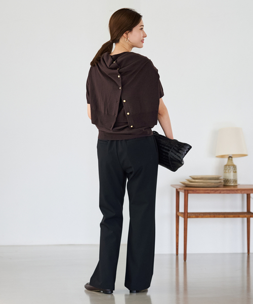 FRAMeWORK（フレームワーク）の「イタリアヤーン basicハーフスリーブプルオーバー（ニット/セーター・レディース・レッド/ブラウン/ネイビー/ホワイト・FREE）」の14枚目の写真