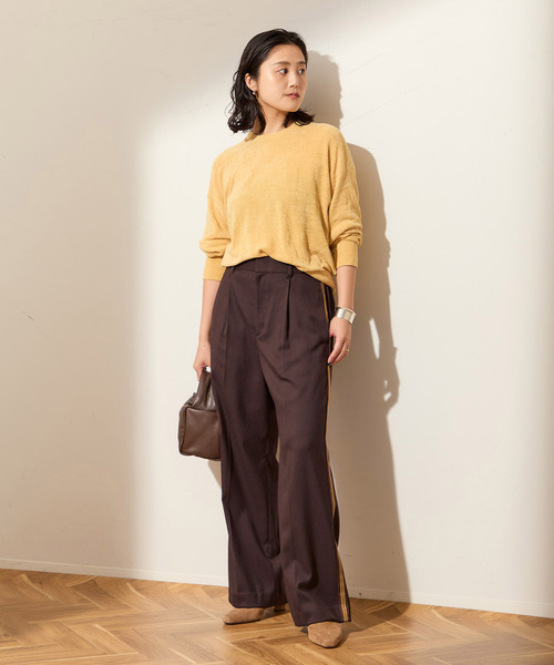 journal standard L'essage（ジャーナルスタンダードレサージュ）の「ソフトサキソニーラインパンツ（その他パンツ・レディース・チャコールグレー/ブラウン・36/38）」の8枚目の写真