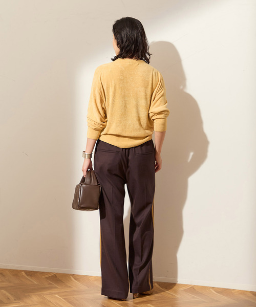 journal standard L'essage（ジャーナルスタンダードレサージュ）の「ソフトサキソニーラインパンツ（その他パンツ・レディース・チャコールグレー/ブラウン・36/38）」の9枚目の写真