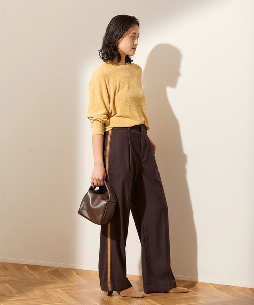 journal standard L'essage（ジャーナルスタンダードレサージュ）の「ソフトサキソニーラインパンツ（その他パンツ・レディース・チャコールグレー/ブラウン・36/38）」の10枚目の写真