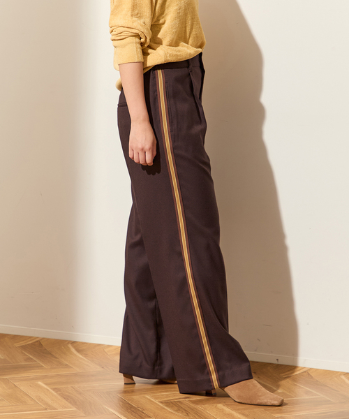 journal standard L'essage（ジャーナルスタンダードレサージュ）の「ソフトサキソニーラインパンツ（その他パンツ・レディース・チャコールグレー/ブラウン・36/38）」の12枚目の写真